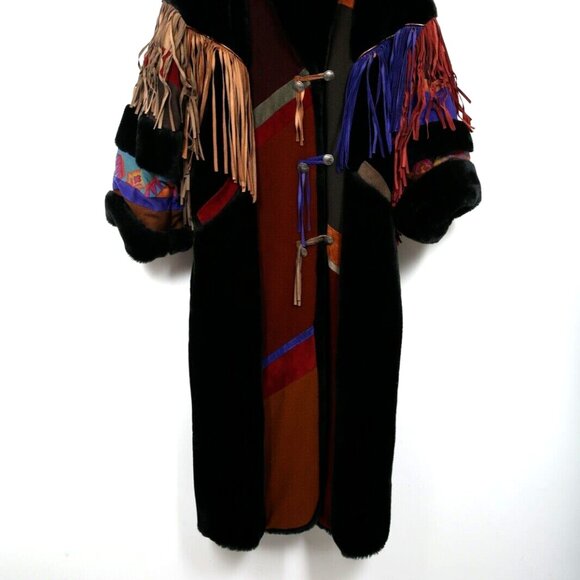 Where the Buffalo Roam Vintage Coat Cowgirl Western Southwestern Yellowstone - Picture 7 of 14